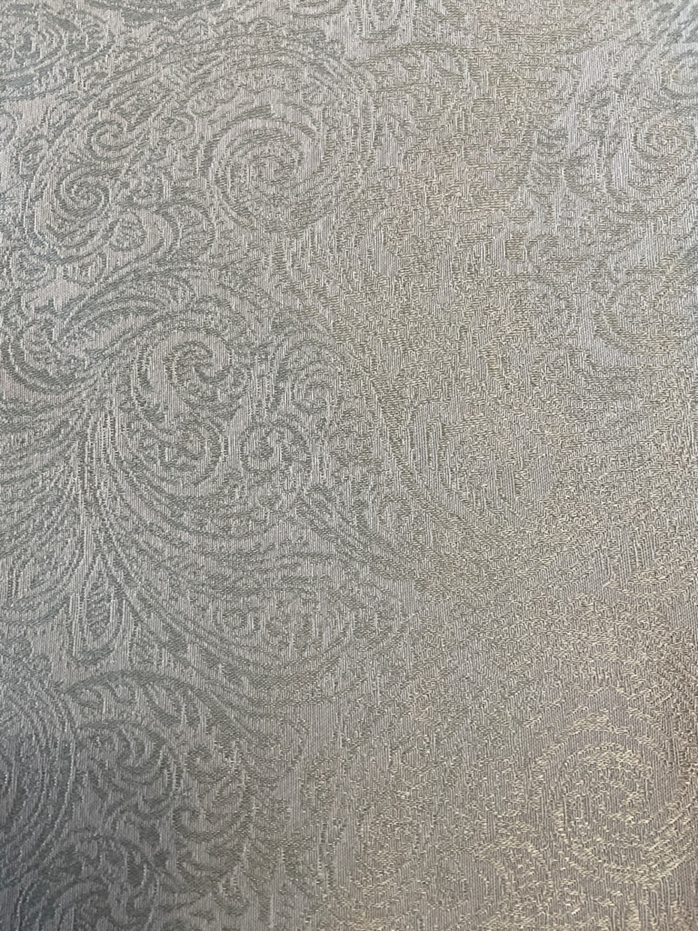 WATERFORD LINENS TABLECLOTH. BLUEISH GREY IN COLOR. 65” x 120” LOVELY!